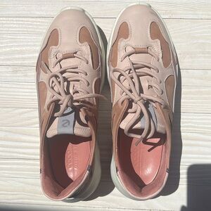 ECCO Womens Leather Chunky Sneakers Toffee Size 38 Comfort Sneakers